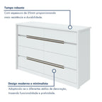 Cômoda Urban 8 Gavetas Espresso Móveis Branco