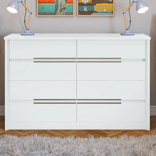 Cômoda Urban 8 Gavetas Espresso Móveis Branco